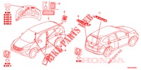 EMBLEME/WARNETIKETTEN  für Honda CR-V DIESEL 1.6 ELEGANCE NAVI 4WD 5 Türen 6 gang-Schaltgetriebe 2015
