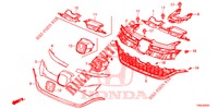 GRILL, VORNE/ZIERLEISTE (2) für Honda CR-V DIESEL 1.6 ELEGANCE NAVI 4WD 5 Türen 6 gang-Schaltgetriebe 2015