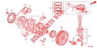 KURBELWELLE/KOLBEN (DIESEL) für Honda CR-V DIESEL 1.6 ELEGANCE NAVI 4WD 5 Türen 6 gang-Schaltgetriebe 2015