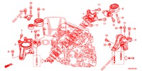 MOTORBEFESTIGUNGEN (DIESEL) (1) für Honda CR-V DIESEL 1.6 ELEGANCE NAVI 4WD 5 Türen 6 gang-Schaltgetriebe 2015