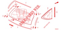 HECKFENSTER/HINTERES SEITENFENSTER (2) für Honda CR-V DIESEL 1.6 EXECUTIVE NAVI 5 Türen 6 gang-Schaltgetriebe 2015