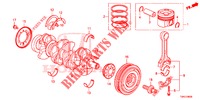 KURBELWELLE/KOLBEN (DIESEL) für Honda CR-V DIESEL 1.6 EXECUTIVE NAVI 5 Türen 6 gang-Schaltgetriebe 2015