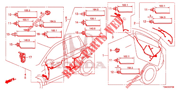 KABELBAUM (LH) (5) für Honda CR-V DIESEL 1.6 EXECUTIVE NAVI 5 Türen 6 gang-Schaltgetriebe 2015