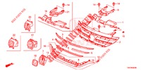 GRILL, VORNE/ZIERLEISTE  für Honda CR-V DIESEL 2.2 EXCLUSIVE NAVI 5 Türen 6 gang-Schaltgetriebe 2014