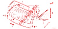 HECKFENSTER/HINTERES SEITENFENSTER  für Honda CR-V DIESEL 2.2 EXCLUSIVE NAVI 5 Türen 6 gang-Schaltgetriebe 2014