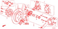 HINTERRADBREMSE (2) für Honda CR-V DIESEL 2.2 EXCLUSIVE NAVI 5 Türen 6 gang-Schaltgetriebe 2014