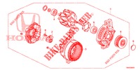 LICHTMASCHINE (DENSO) (DIESEL) (2.2L) für Honda CR-V DIESEL 2.2 EXCLUSIVE NAVI 5 Türen 6 gang-Schaltgetriebe 2014