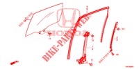 TUERFENSTER, HINTEN/REGLER  für Honda CR-V DIESEL 2.2 EXCLUSIVE NAVI 5 Türen 6 gang-Schaltgetriebe 2014