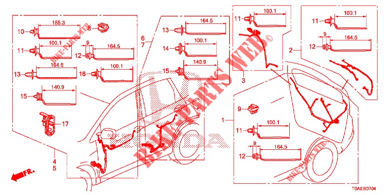 KABELBAUM (LH) (5) für Honda CR-V DIESEL 1.6 INNOVA 5 Türen 9 gang automatikgetriebe 2015