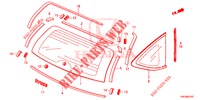 HECKFENSTER/HINTERES SEITENFENSTER  für Honda CR-V DIESEL 2.2 ELEGANCE 5 Türen 6 gang-Schaltgetriebe 2014