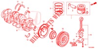 KURBELWELLE/KOLBEN (DIESEL) (2.2L) für Honda CR-V DIESEL 2.2 ELEGANCE 5 Türen 6 gang-Schaltgetriebe 2014
