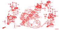 MOTORBEFESTIGUNGEN (DIESEL) (2.2L) (MT) für Honda CR-V DIESEL 2.2 ELEGANCE 5 Türen 6 gang-Schaltgetriebe 2014