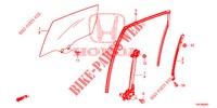 TUERFENSTER, HINTEN/REGLER  für Honda CR-V DIESEL 2.2 ELEGANCE 5 Türen 6 gang-Schaltgetriebe 2014