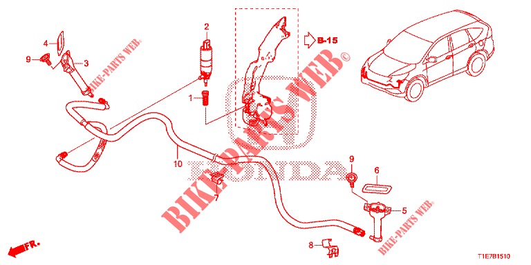 SCHEINWERFERWASCHER(S)  für Honda CR-V DIESEL 1.6 COMFORT 5 Türen 9 gang automatikgetriebe 2018