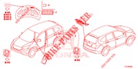 EMBLEME/WARNETIKETTEN  für Honda CR-V DIESEL 1.6 ELEGANCE NAVI 5 Türen 6 gang-Schaltgetriebe 2018