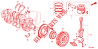 KURBELWELLE/KOLBEN (DIESEL) (2.2L) für Honda CR-V DIESEL 2.2 EXCLUSIVE 5 Türen 6 gang-Schaltgetriebe 2013