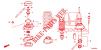 STOSSDAEMPFER HINTEN  für Honda CR-V DIESEL 2.2 EXCLUSIVE 5 Türen 6 gang-Schaltgetriebe 2013