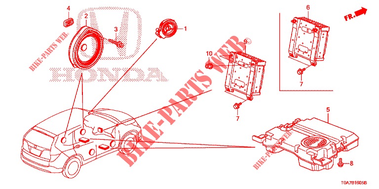 ANTENNE/LAUTSPRECHER  für Honda CR-V DIESEL 2.2 EXCLUSIVE 5 Türen 6 gang-Schaltgetriebe 2013