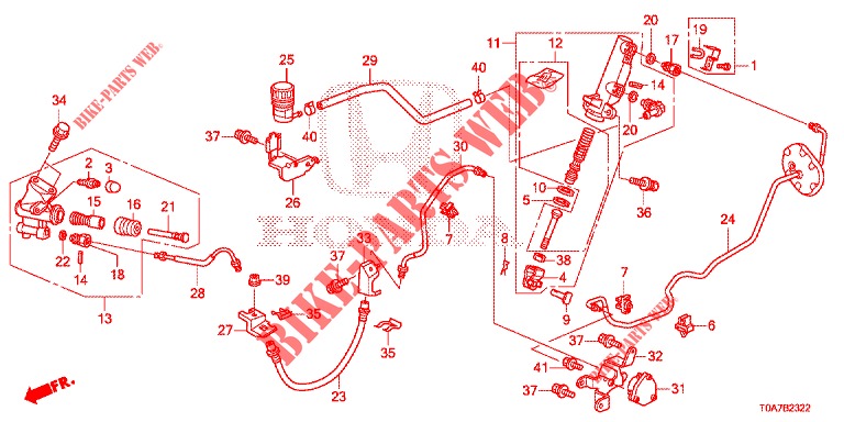 HAUPTBREMSZYLINDER (DIESEL) (2.2L) (LH) für Honda CR-V DIESEL 2.2 EXCLUSIVE 5 Türen 6 gang-Schaltgetriebe 2013