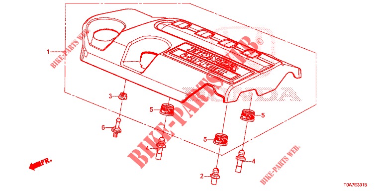 MOTORABDECKUNG (DIESEL) (2.2L) für Honda CR-V DIESEL 2.2 EXCLUSIVE 5 Türen 6 gang-Schaltgetriebe 2013