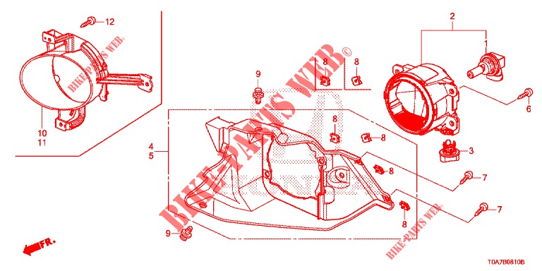 NEBELSCHEINWERFER  für Honda CR-V DIESEL 2.2 EXCLUSIVE 5 Türen 6 gang-Schaltgetriebe 2013