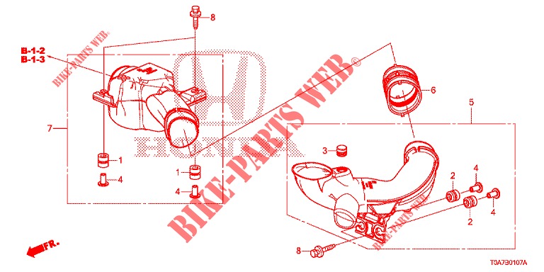 RESONATORKAMMER (DIESEL) für Honda CR-V DIESEL 2.2 EXCLUSIVE 5 Türen 6 gang-Schaltgetriebe 2013