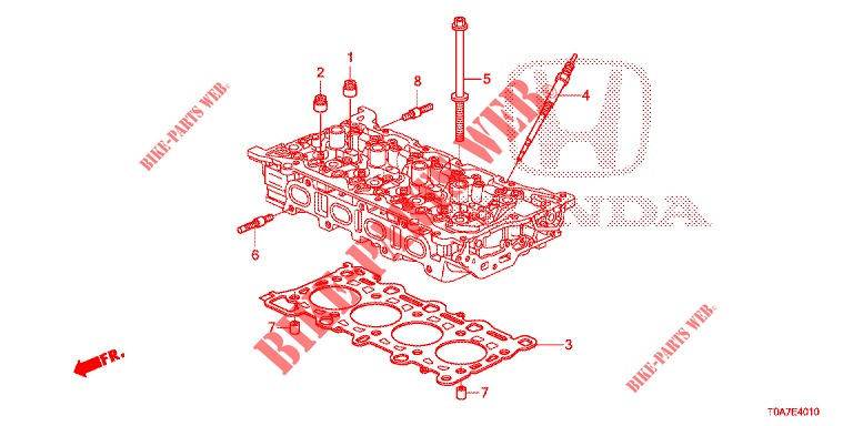 VENTILFUEHRUNGSDICHTUNG/GLUEHKERZE (DIESEL) (2.2L) für Honda CR-V DIESEL 2.2 EXCLUSIVE 5 Türen 6 gang-Schaltgetriebe 2013