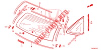 HECKFENSTER/HINTERES SEITENFENSTER  für Honda CR-V DIESEL 2.2 COMFORT 5 Türen 6 gang-Schaltgetriebe 2013