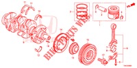 KURBELWELLE/KOLBEN (DIESEL) (2.2L) für Honda CR-V DIESEL 2.2 COMFORT 5 Türen 6 gang-Schaltgetriebe 2013