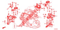 MOTORBEFESTIGUNGEN (DIESEL) (2.2L) (MT) für Honda CR-V DIESEL 2.2 COMFORT 5 Türen 6 gang-Schaltgetriebe 2013