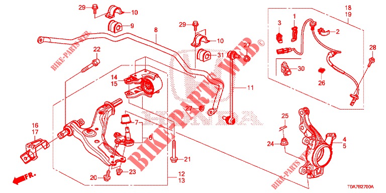 GELENK, VORNE  für Honda CR-V DIESEL 2.2 COMFORT 5 Türen 6 gang-Schaltgetriebe 2013