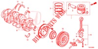 KURBELWELLE/KOLBEN (DIESEL) (2.2L) für Honda CR-V DIESEL 2.2 DIESEL ELEGANCE L 5 Türen 6 gang-Schaltgetriebe 2013