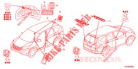 EMBLEME/WARNETIKETTEN  für Honda CR-V DIESEL 2.2 DIESEL ELEGANCE L 5 Türen 5 gang automatikgetriebe 2013