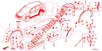 SEITENSCHWELLER ZIERLEISTE/SCHUTZ  für Honda CR-V DIESEL 2.2 DIESEL ELEGANCE L 5 Türen 5 gang automatikgetriebe 2013