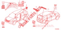 EMBLEME/WARNETIKETTEN  für Honda CR-V DIESEL 2.2 ELEGANCE 5 Türen 5 gang automatikgetriebe 2013