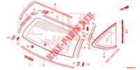HECKFENSTER/HINTERES SEITENFENSTER  für Honda CR-V DIESEL 2.2 EXCLUSIVE 5 Türen 5 gang automatikgetriebe 2013