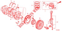 KURBELWELLE/KOLBEN (DIESEL) (2.2L) für Honda CR-V DIESEL 2.2 EXCLUSIVE 5 Türen 5 gang automatikgetriebe 2013