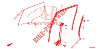 TUERFENSTER, HINTEN/REGLER  für Honda CR-V DIESEL 2.2 EXCLUSIVE 5 Türen 5 gang automatikgetriebe 2013
