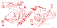 EMBLEME/WARNETIKETTEN  für Honda CR-V DIESEL 2.2 EXECUTIVE NAVI 5 Türen 6 gang-Schaltgetriebe 2013