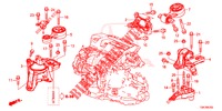 MOTORBEFESTIGUNGEN (DIESEL) (2.2L) (MT) für Honda CR-V DIESEL 2.2 EXECUTIVE NAVI 5 Türen 6 gang-Schaltgetriebe 2013