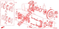 VORDERRADBREMSE (1) für Honda CR-V DIESEL 2.2 EXECUTIVE NAVI 5 Türen 6 gang-Schaltgetriebe 2013