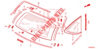 HECKFENSTER/HINTERES SEITENFENSTER  für Honda CR-V DIESEL 2.2 EXECUTIVE NAVI 5 Türen 5 gang automatikgetriebe 2013