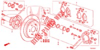 HINTERRADBREMSE (2) für Honda CR-V DIESEL 2.2 EXECUTIVE NAVI 5 Türen 5 gang automatikgetriebe 2013