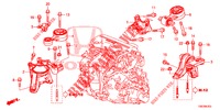 MOTORBEFESTIGUNGEN (DIESEL) (1) für Honda CR-V DIESEL 1.6 COMFORT 5 Türen 6 gang-Schaltgetriebe 2016