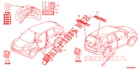 EMBLEME/WARNETIKETTEN  für Honda CR-V DIESEL 1.6 COMFORT 5 Türen 9 gang automatikgetriebe 2016