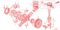 KURBELWELLE/KOLBEN (DIESEL) für Honda CR-V DIESEL 1.6 COMFORT 5 Türen 9 gang automatikgetriebe 2016