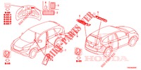 EMBLEME/WARNETIKETTEN  für Honda CR-V DIESEL 1.6 ELEGANCE 5 Türen 6 gang-Schaltgetriebe 2016