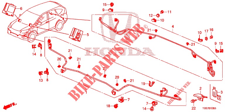 EINPARKSENSOR  für Honda CR-V DIESEL 1.6 EXECUTIVE NAVI 4WD 5 Türen 6 gang-Schaltgetriebe 2016
