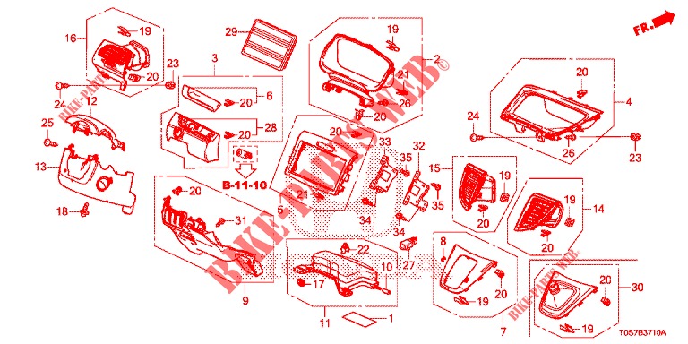 INSTRUMENT, ZIERSTUECK (COTE DE CONDUCTEUR) (LH) für Honda CR-V DIESEL 1.6 EXECUTIVE NAVI 4WD 5 Türen 6 gang-Schaltgetriebe 2016