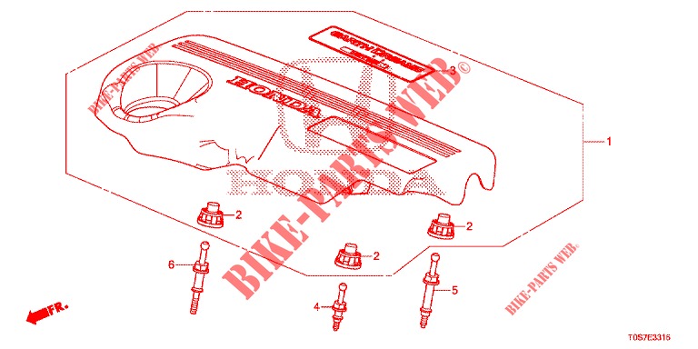 MOTORABDECKUNG (DIESEL) für Honda CR-V DIESEL 1.6 EXECUTIVE NAVI 4WD 5 Türen 6 gang-Schaltgetriebe 2016